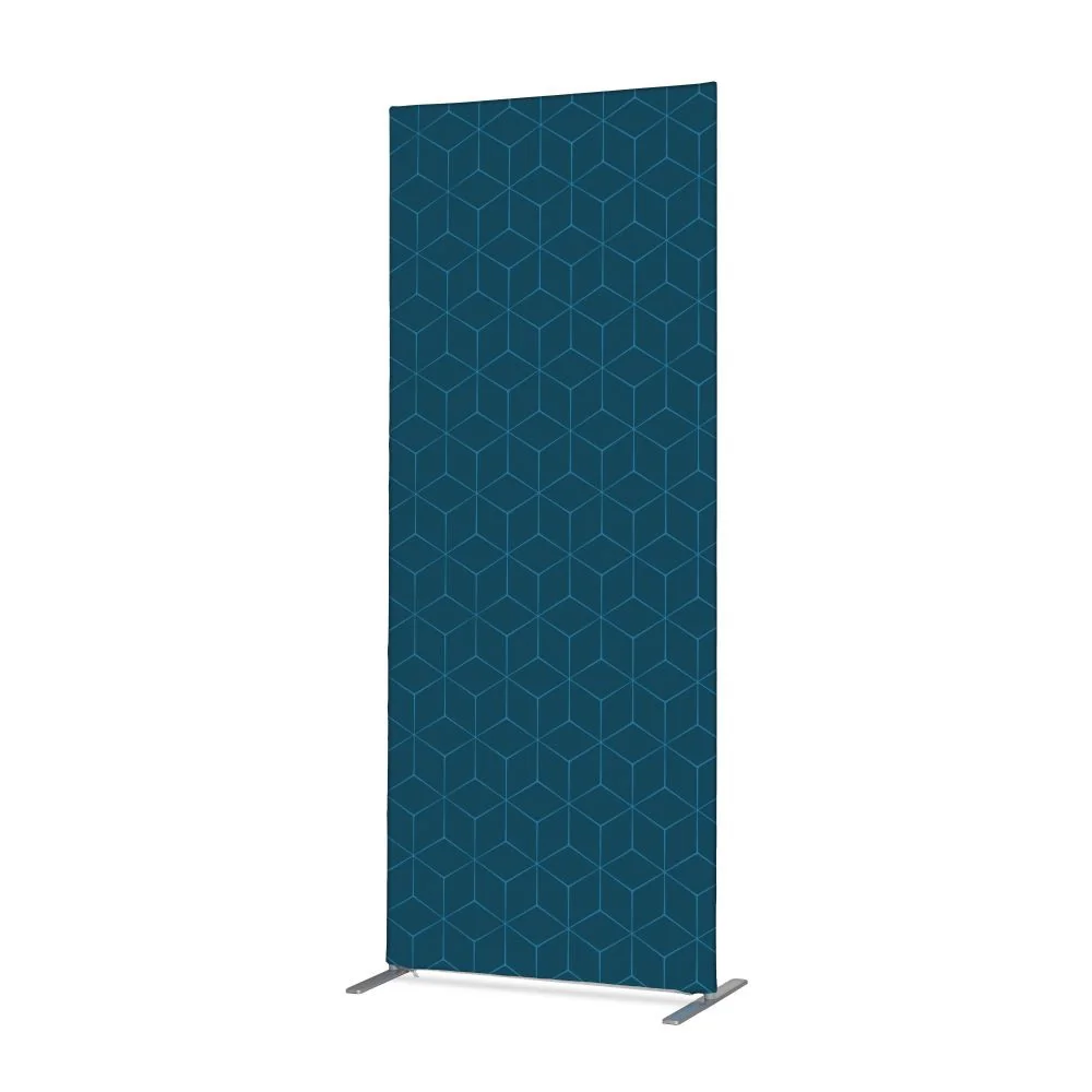 Textil Raumteiler Deko 85-200 Hexagon Blau