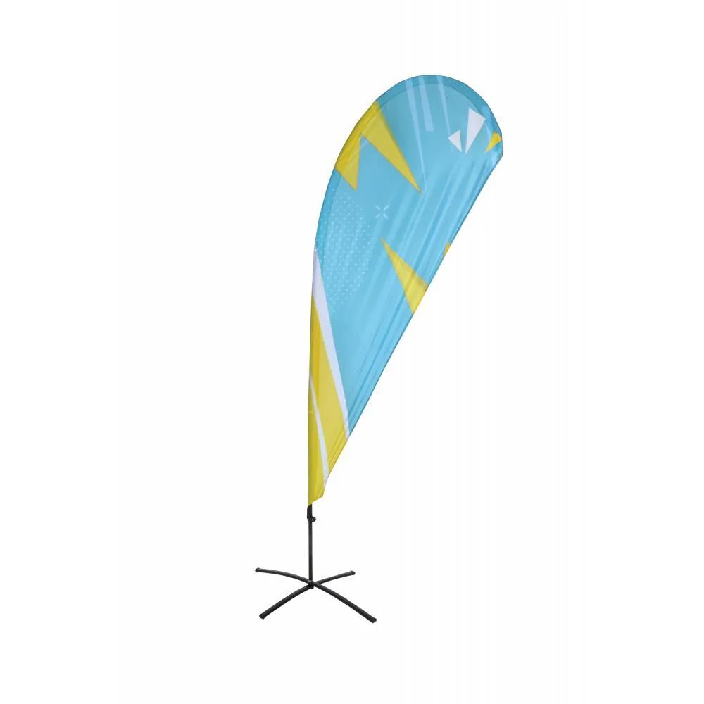 Beachflag Budget Tropfenform Large Eco-Print