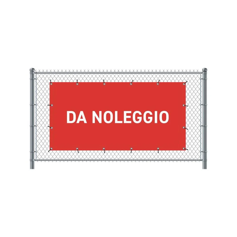 Zaun-Banner 200 x 100 cm Zu Vermieten Italienisch Rot