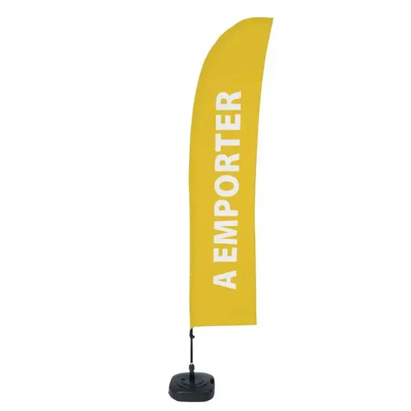 Beach Flag Budget Wind Komplettset Take Away Gelb Französisch ECO